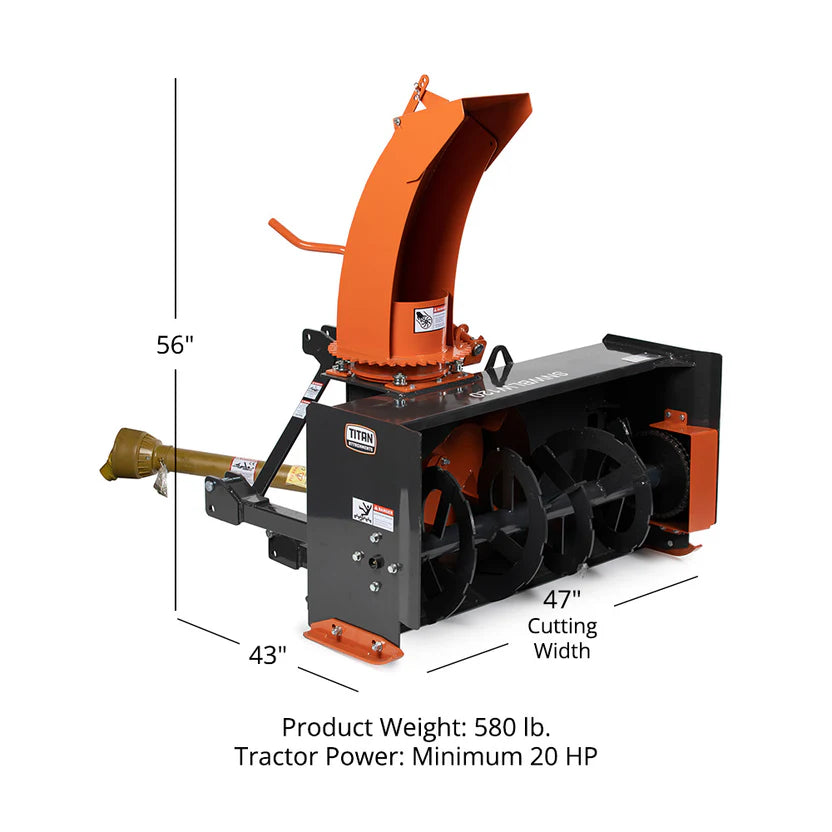 3 Point 4 Ft Snow Blower