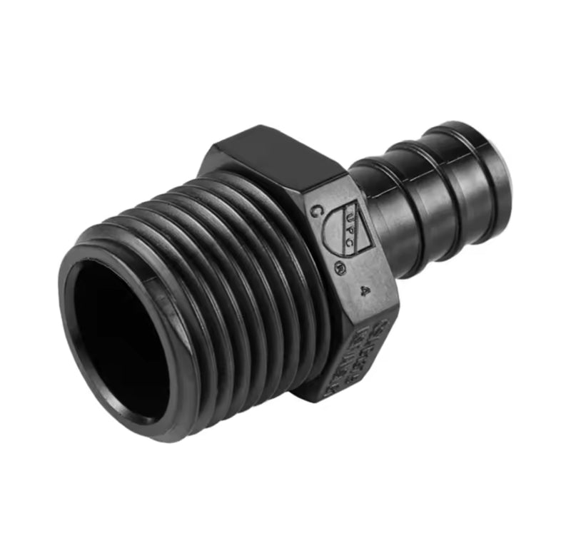 3/4" PEX Crimp x 3/4" Male MPT Adapters Plastic PPSU Poly Alloy PEX-B Fittings 150 PK