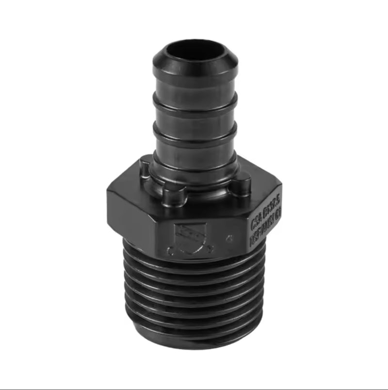 3/4" PEX Crimp x 3/4" Male MPT Adapters Plastic PPSU Poly Alloy PEX-B Fittings 150 PK